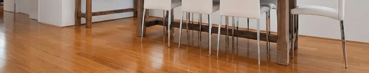 Professionally installed and refinished bamboo flooring in a residential home, showcasing smooth finish and natural wood tones in Baton Rouge, LA