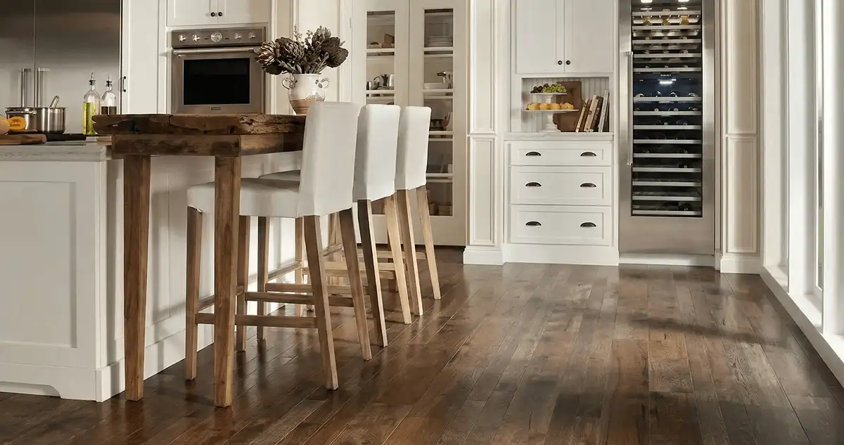 Professionally installed and refinished hardwood flooring in a residential home, showcasing smooth finish and natural wood tones in Baton Rouge, LA