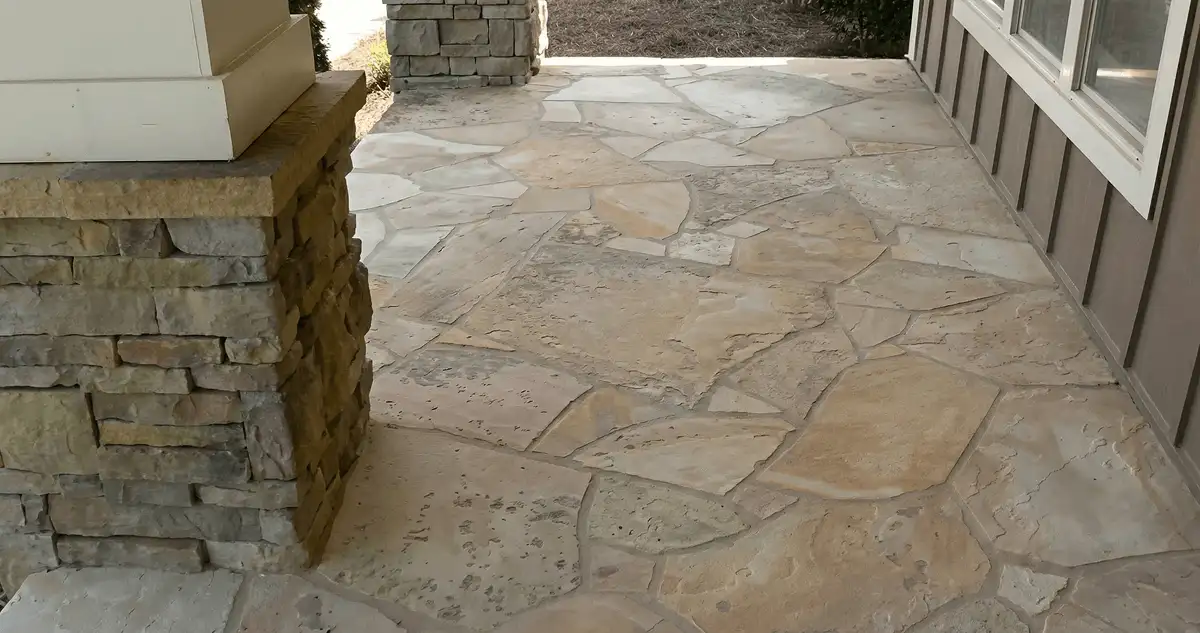 House entrance with professionally installed stone flooring in Baton Rouge LA